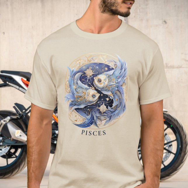 Zodiac Symbol Fish Celestis Fantasy Fisces Mens T-Shirt (Von Creator hochgeladen)