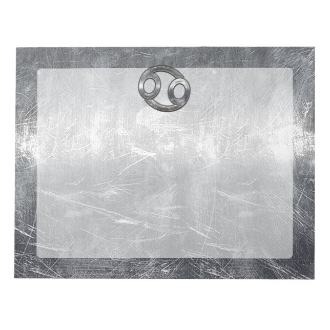 Zodiac-Symbol für Krebs in gestörter Dekoration Notizblock (Vorderseite)