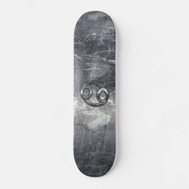Zodiac-Symbol für Krebs in gestörter Dekoration Skateboard (Vorderseite)