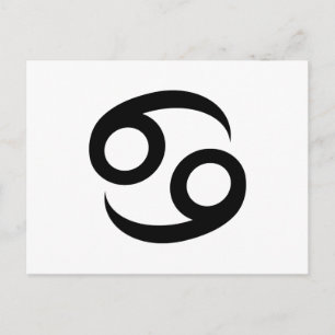 Zodiac-Symbol für schwarzen Krebs Postkarte