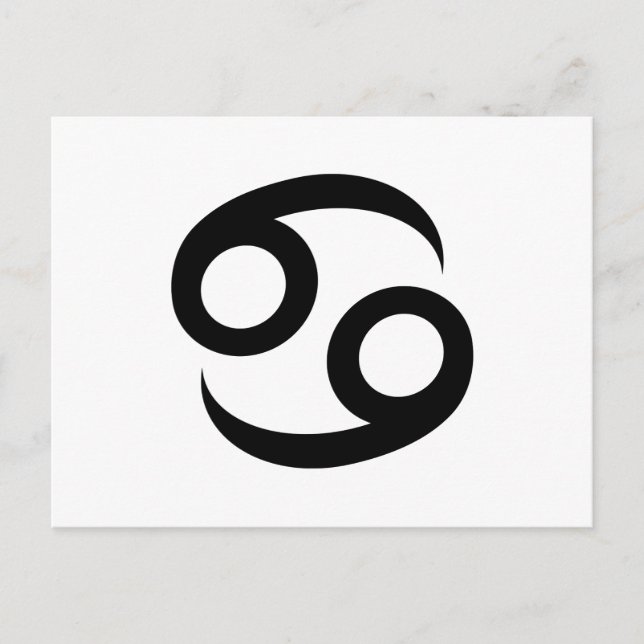 Zodiac-Symbol für schwarzen Krebs Postkarte (Vorderseite)