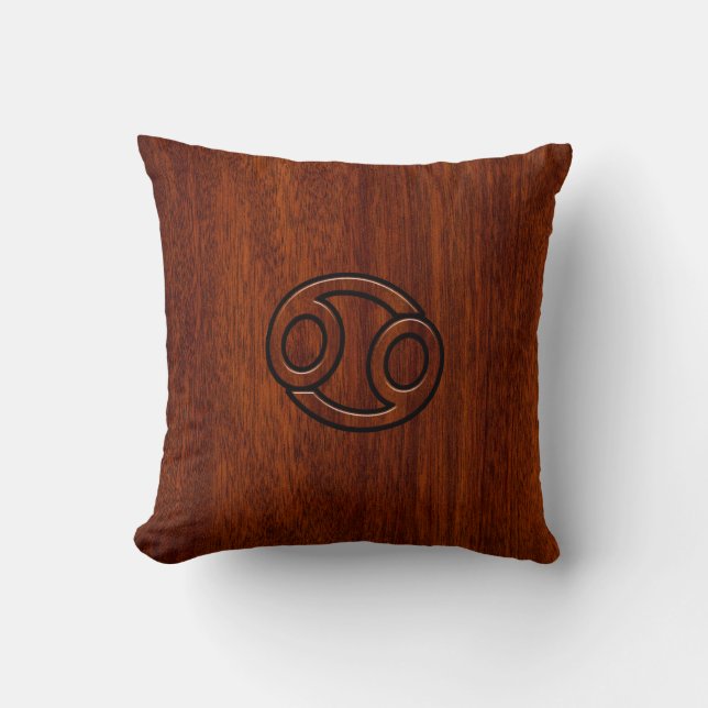 Zodiac Symbol on Mahogany Style Decor Kissen (Vorderseite)