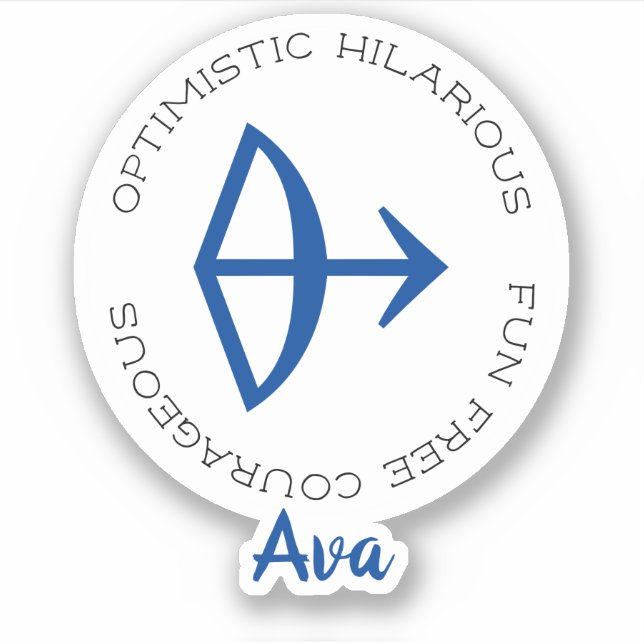 Zodiac Symbol Sagittarius Aufkleber (Vorderseite)