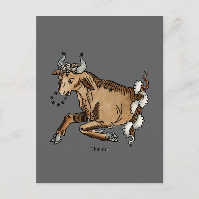 Zodiac: Taurus, 1482 Postkarte (Vorderseite)