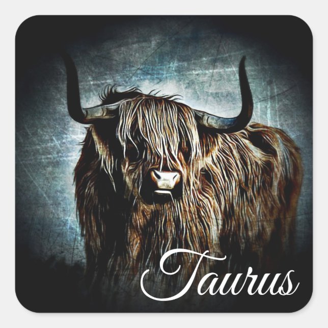 Zodiac Taurus Bull Symbol Astrologie Stickers (Vorderseite)