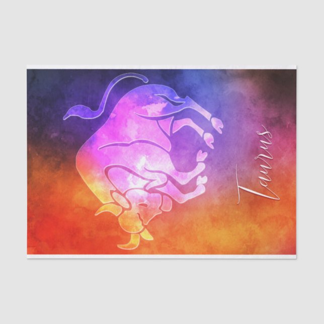 Zodiac: Taurus Colorful Candy Colors Seidenpapier (Vorderseite)