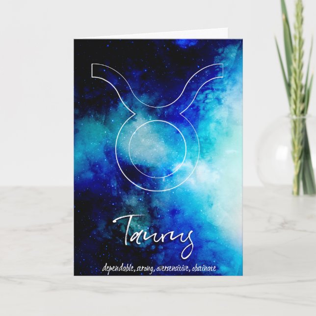 Zodiac : Taurus Eigenschaften Karte (Vorderseite)