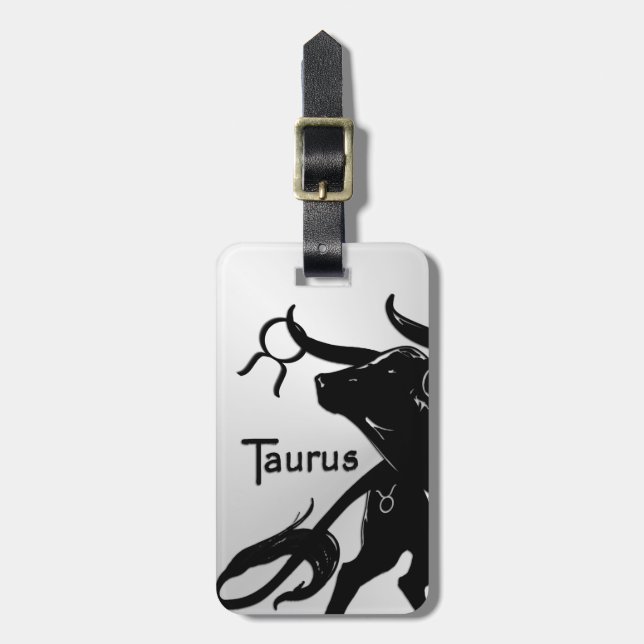 Zodiac Taurus Gepäckanhänger (Vorderseite vertikal)