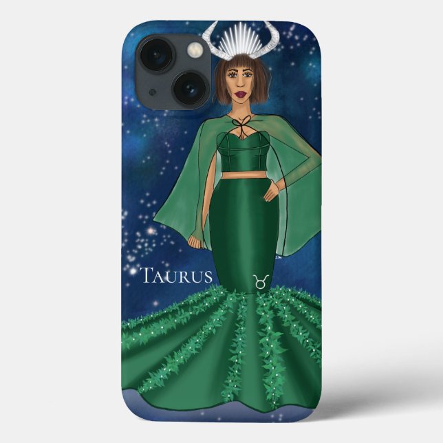 Zodiac Taurus Goddess in der Himmelsgalaxie Space Case-Mate iPhone Hülle (Rückseite)
