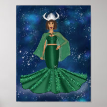 Zodiac Taurus Goddess in der Himmelsgalaxie Space