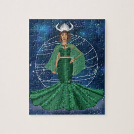 Zodiac Taurus Goddess mit Planet Venus Puzzle