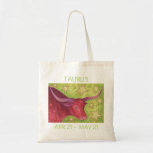 Zodiac Taurus Taschentext Tragetasche