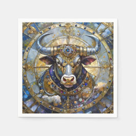 Zodiac - Taurus The Bull Serviette