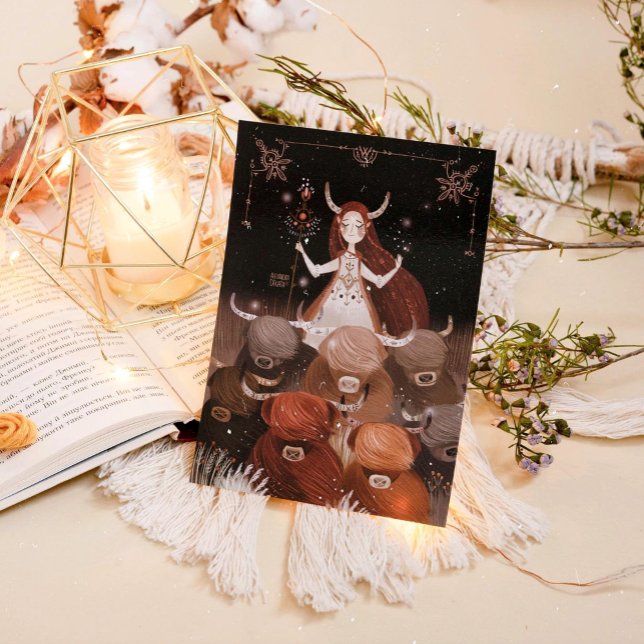 Zodiac Taurus von Alexandra Dikaia Poster (The inner Taurus feels the warmth of the Earth with his soul. )