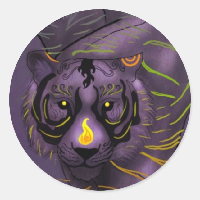 Zodiac Tiger Sticker (Vorderseite)