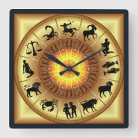 Zodiac~ToastSun~Western Astrologie~Gold Back~
