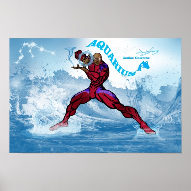Zodiac Universe - Aquarius Poster (Vorne)