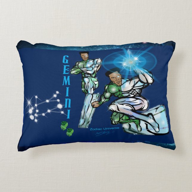 Zodiac Universe-Gemini-Akzent Pillow Dekokissen (Vorderseite)