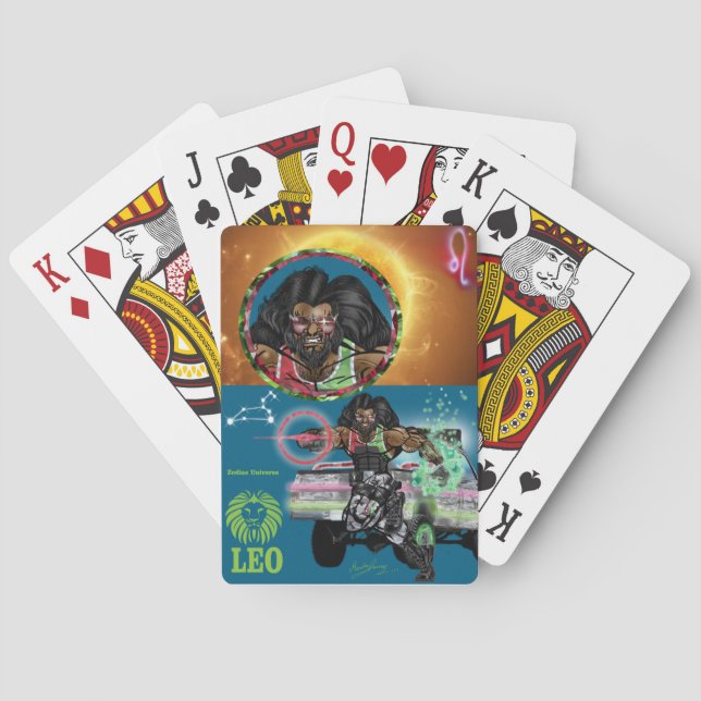 Zodiac Universe - Leo - Klassische Spielkarten (Rückseite)
