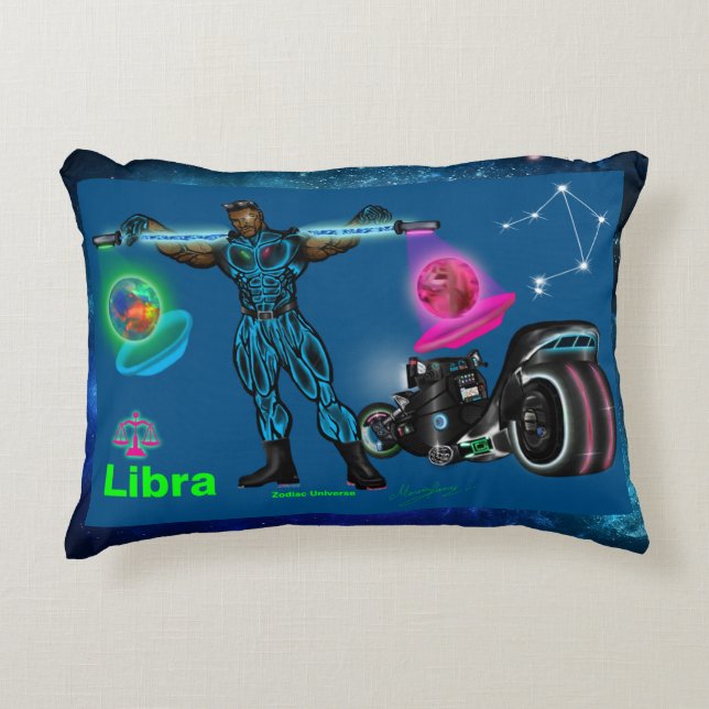 Zodiac Universe-Libra-Akzent-Pillow Dekokissen (Vorderseite)