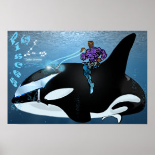 Zodiac Universe - Pisces Poster