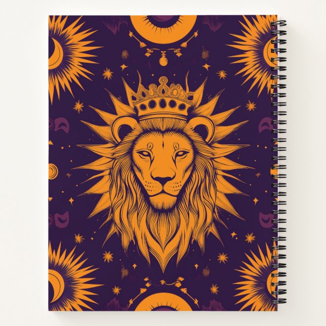 Zodiac Vibes Leo - Spiral-Notebook Notizbuch (Rückseite)