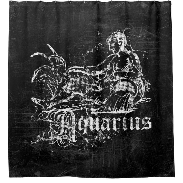 Zodiac Vintag Aquarius Duschvorhang (Vorderseite)