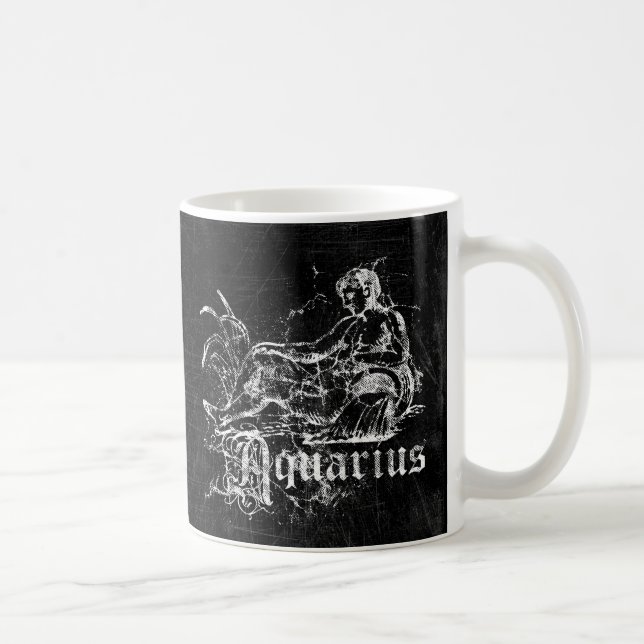 Zodiac Vintag Aquarius Kaffeetasse (Rechts)