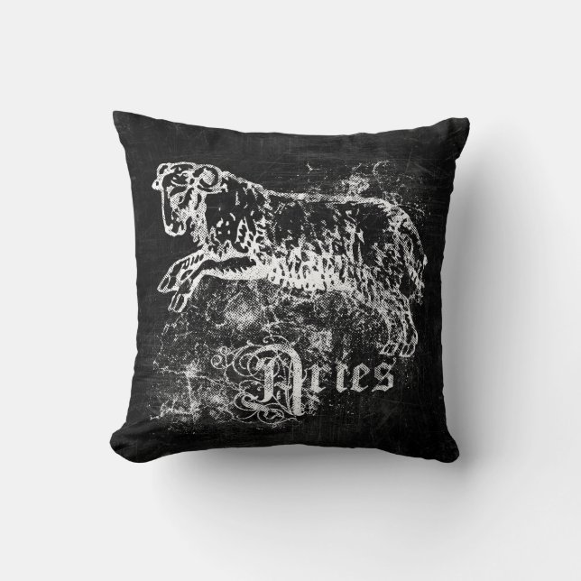 Zodiac Vintag Aries Kissen (Vorderseite)
