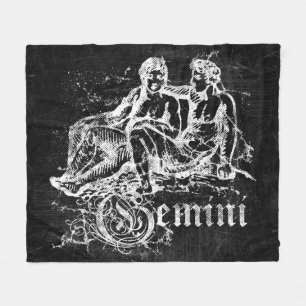 Zodiac Vintag Gemini Fleecedecke