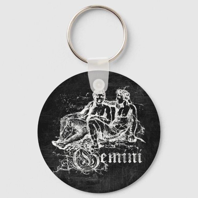 Zodiac Vintag Gemini Schlüsselanhänger (Vorderseite)