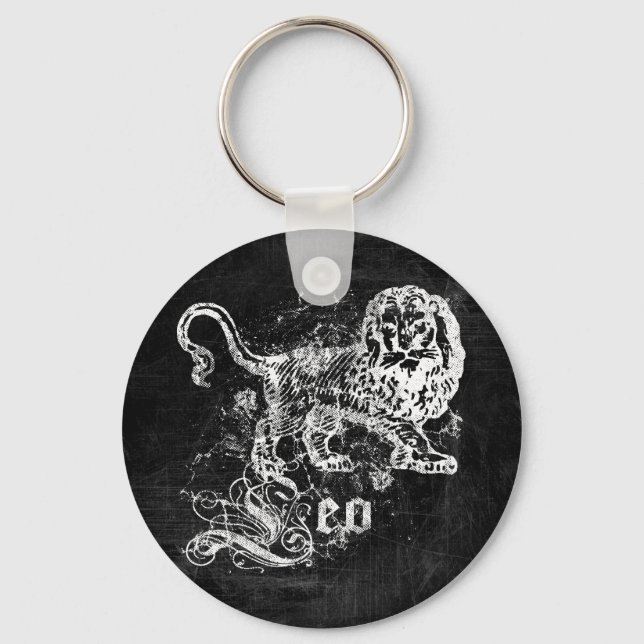 Zodiac Vintag Leo Schlüsselanhänger (Vorderseite)