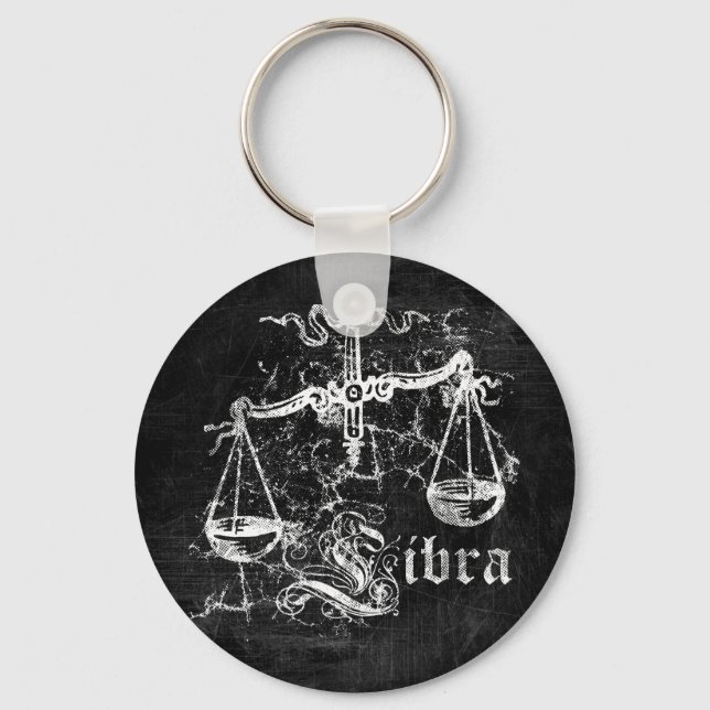 Zodiac Vintag Libra Schlüsselanhänger (Vorderseite)