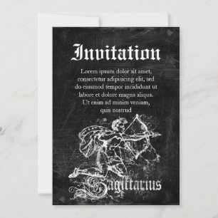 Zodiac Vintag Sagittarius Einladung