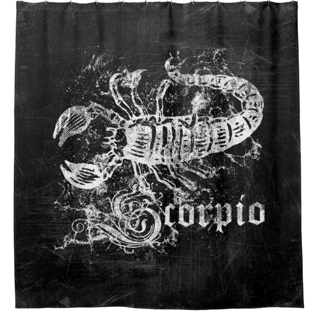 Zodiac Vintag Scorpio Duschvorhang (Vorderseite)