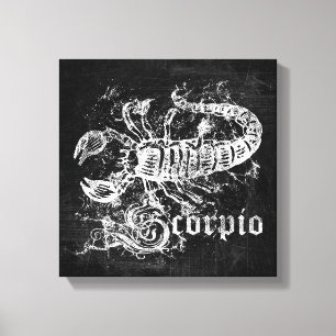 Zodiac Vintag Scorpio Leinwanddruck