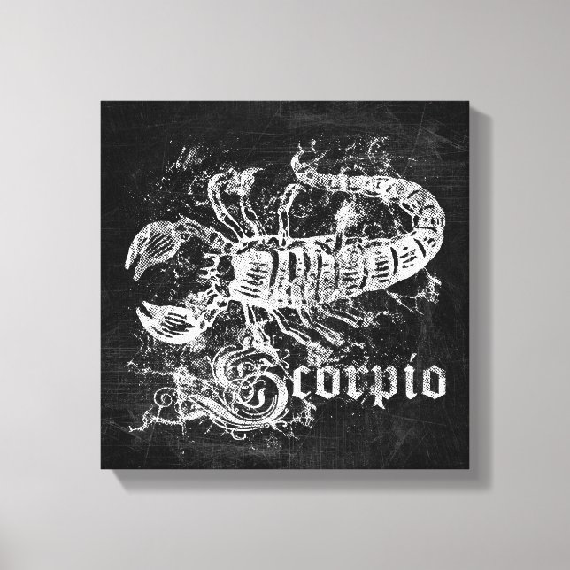 Zodiac Vintag Scorpio Leinwanddruck (Vorderseite)