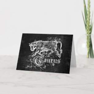 Zodiac Vintag Taurus Karte