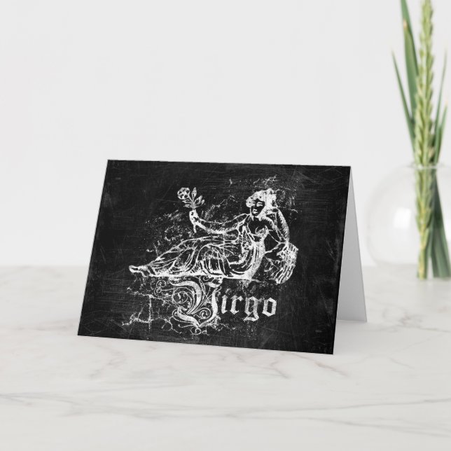 Zodiac Vintag Virgo Karte (Vorderseite)