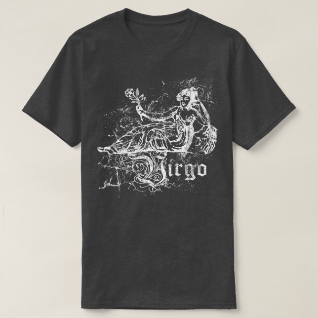 Zodiac Vintag Virgo T-Shirt (Design vorne)