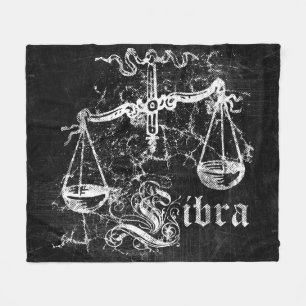 Zodiac Vintage Waage Fleecedecke
