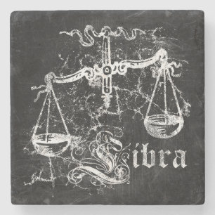 Zodiac Vintage Waage Steinuntersetzer