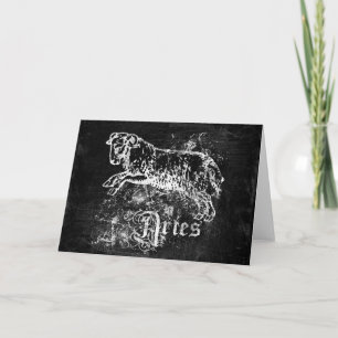 Zodiac Vintage Widder Karte