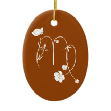 Zodiac Virgo Blume stylische Monogramm-Bezeichnung