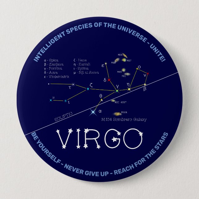 Zodiac Virgo Button (Vorderseite)