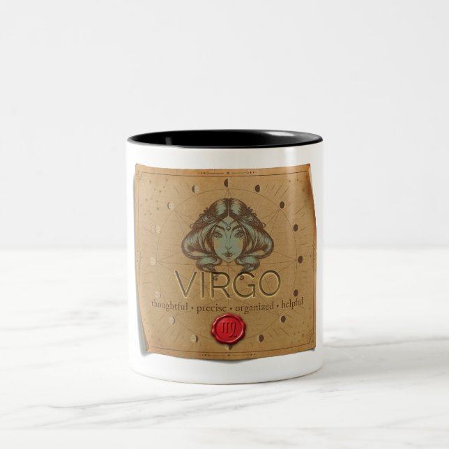 Zodiac - Virgo - Coffee Mug Zweifarbige Tasse (Mittel)