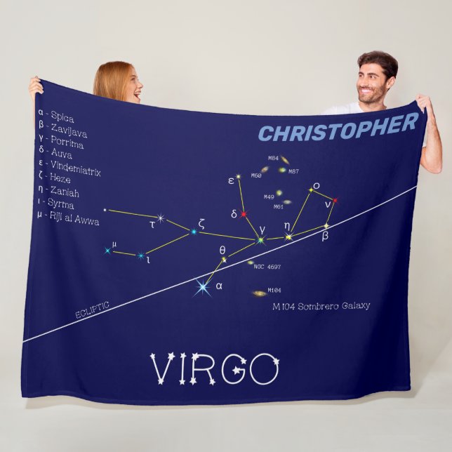 Zodiac Virgo Fleecedecke (Beispiel)