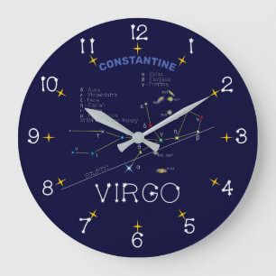 Zodiac Virgo Große Wanduhr