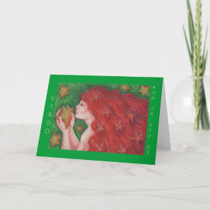 Zodiac Virgo "Happy Birthday" Grüße Karte