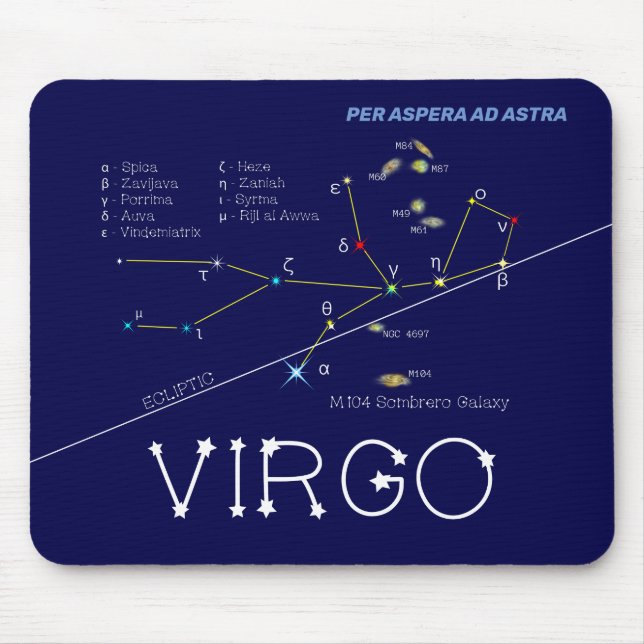 Zodiac Virgo Mousepad (Vorne)